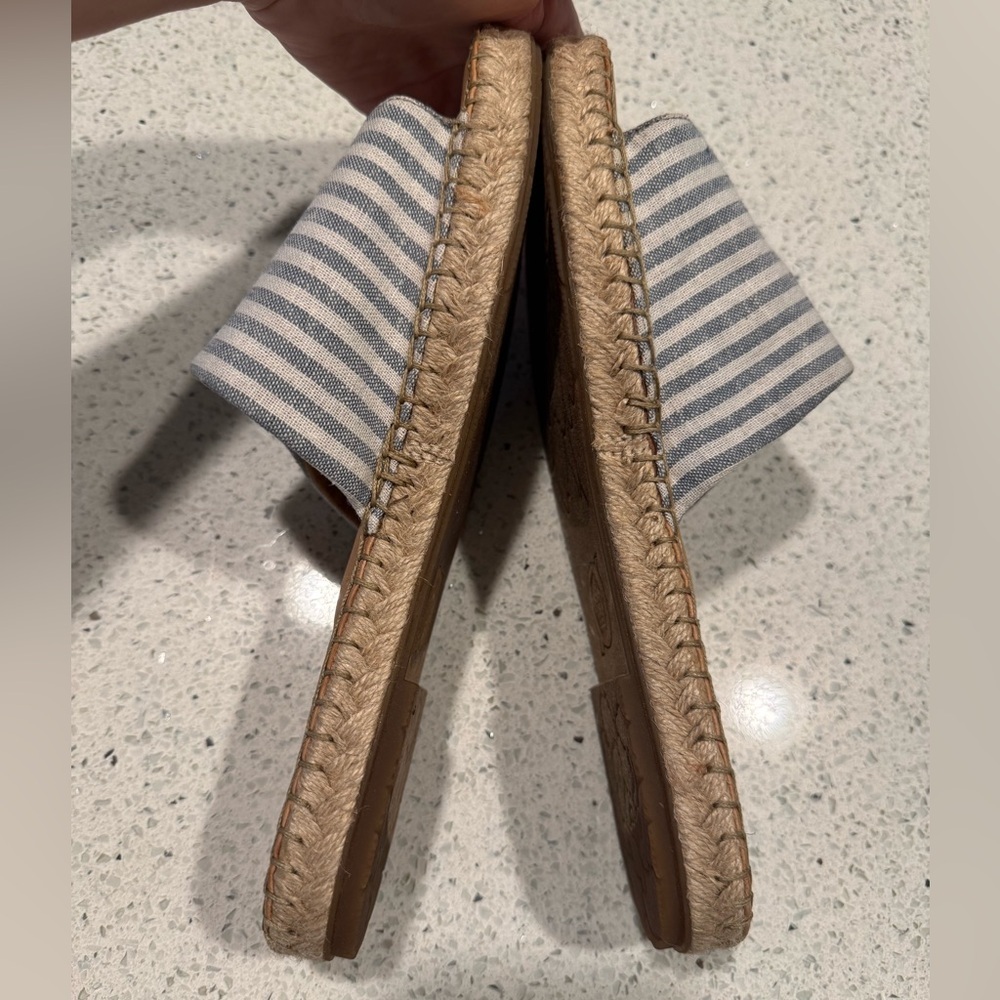 Børn San Benito Blue Striped Slide Sandals Espadrilles - Picture 7 of 7